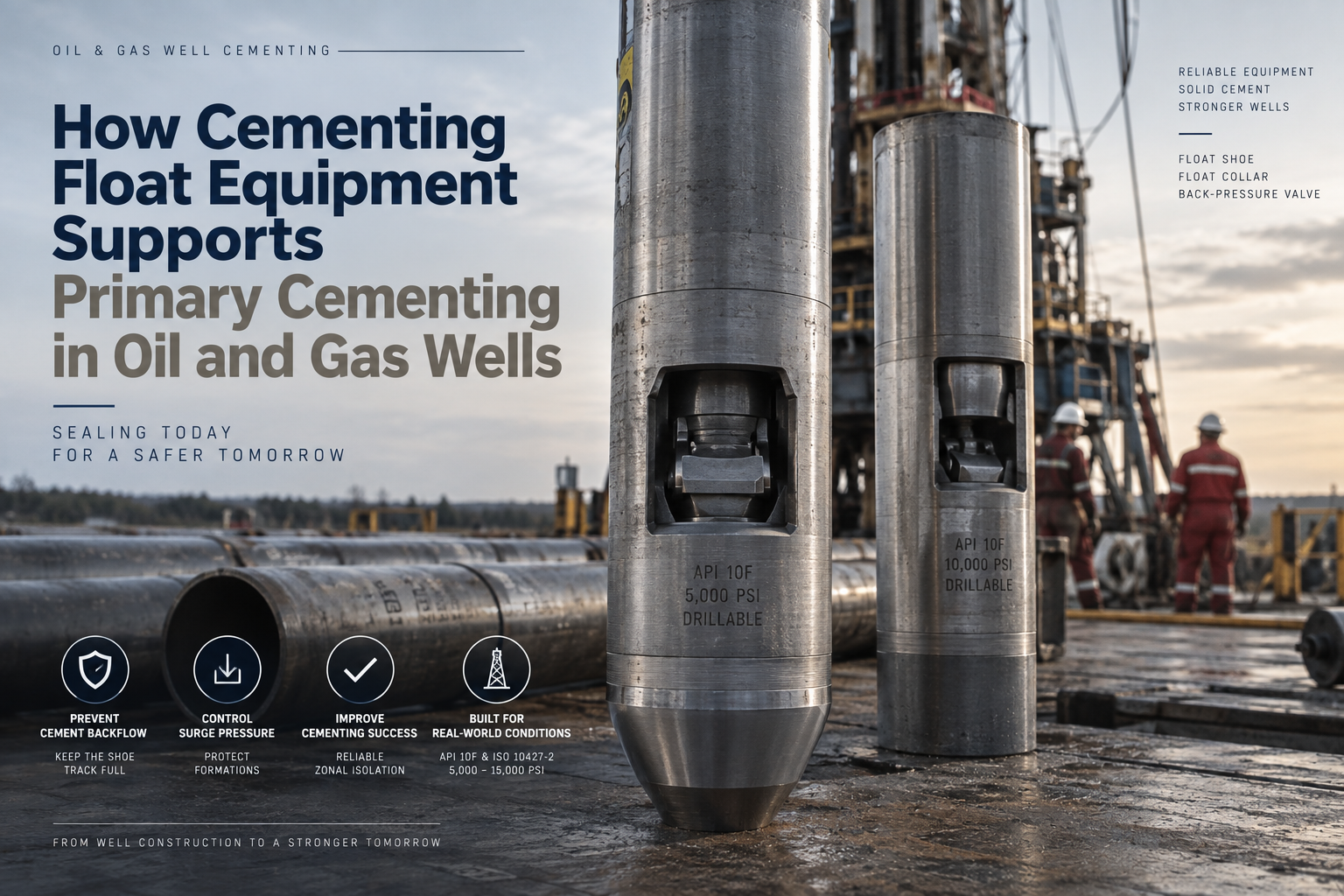 Blog perusahaan terbaru tentang How Cementing Float Equipment Supports Primary Cementing in Oil and Gas Wells