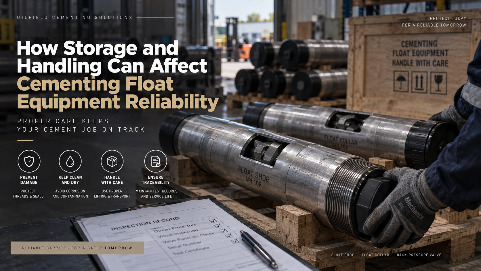 Blog perusahaan terbaru tentang How Storage and Handling Can Affect Cementing Float Equipment Reliability