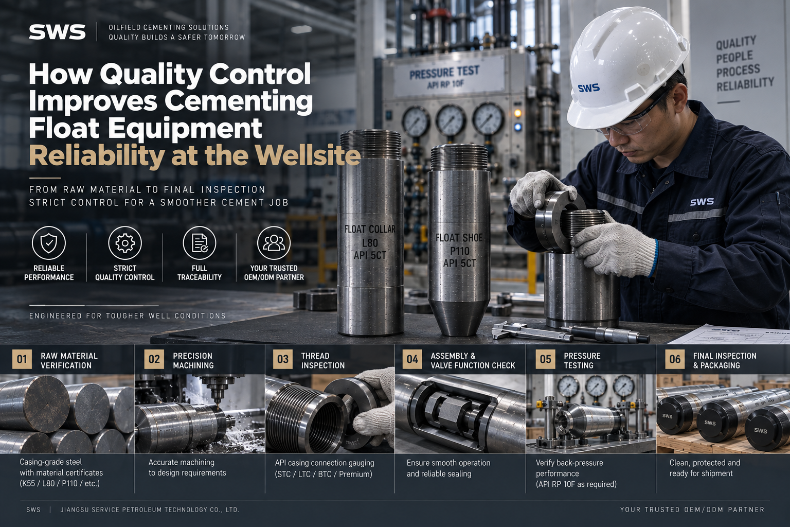 Blog perusahaan terbaru tentang How Quality Control Improves Cementing Float Equipment Reliability at the Wellsite