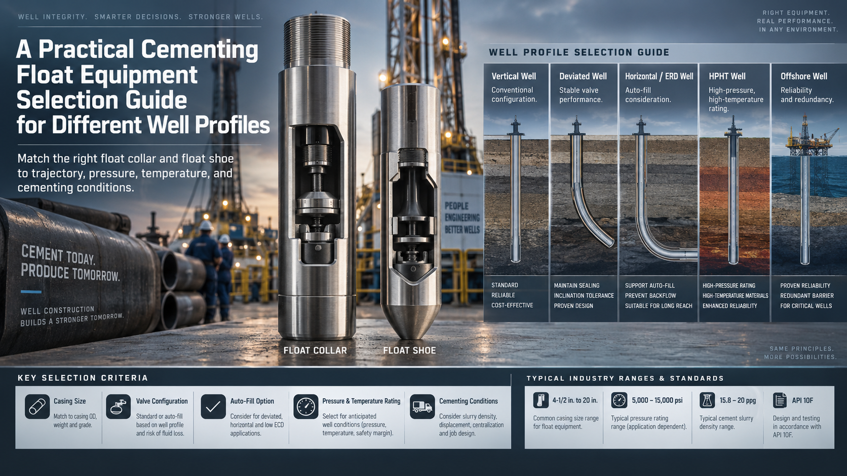 Blog perusahaan terbaru tentang A Practical Cementing Float Equipment Selection Guide for Different Well Profiles