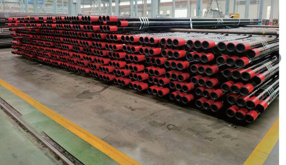 Beli API 5CT Standar 10-3/4 BTC LTC Anti Tekanan Tinggi N80 Karbon Steel Oil Tubing Lengkap Dengan Cincin Keamanan Dan Dengan Puting online manufacture