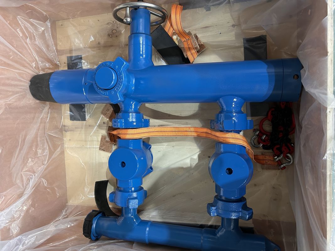 9-5/8' API Casing LTC BTC Buckle terhubung 35Mpa Tekanan Kerja 54Mpa Tekanan Uji Double Plug Cementing Head