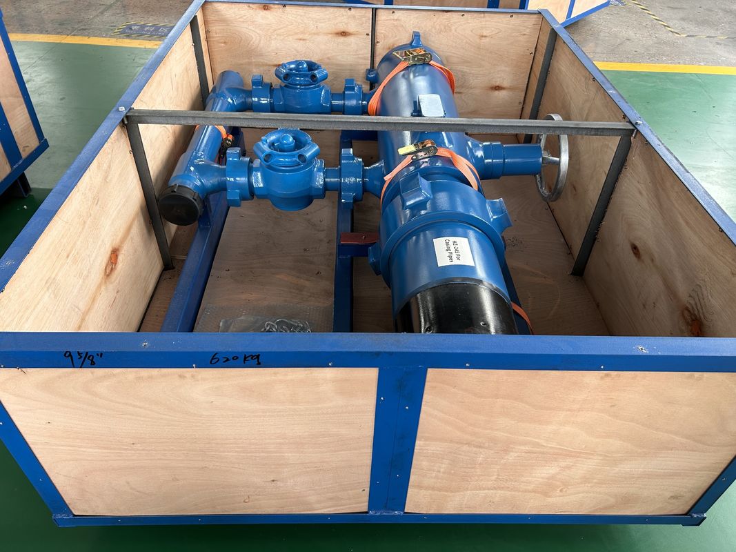 13-3/8' API Casing LTC BTC Buckle terhubung 21Mpa Tekanan Kerja Single Plug Cementing Head With Wooden Packing 810KG
