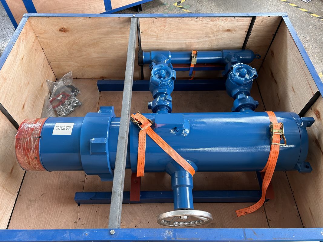6-5/8' API Casing LTC BTC Buckle terhubung 21Mpa Tekanan Kerja Double Plug Cementing Head With Wooden Packing 500KG