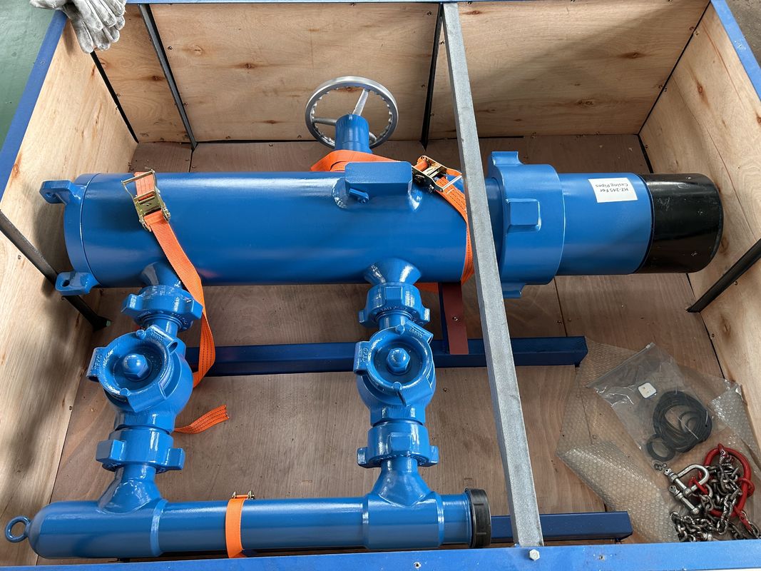 13-3/8' API Casing LTC BTC Buckle terhubung 35Mpa Tekanan Kerja 54Mpa Tekanan Uji Double Plug Cementing Head