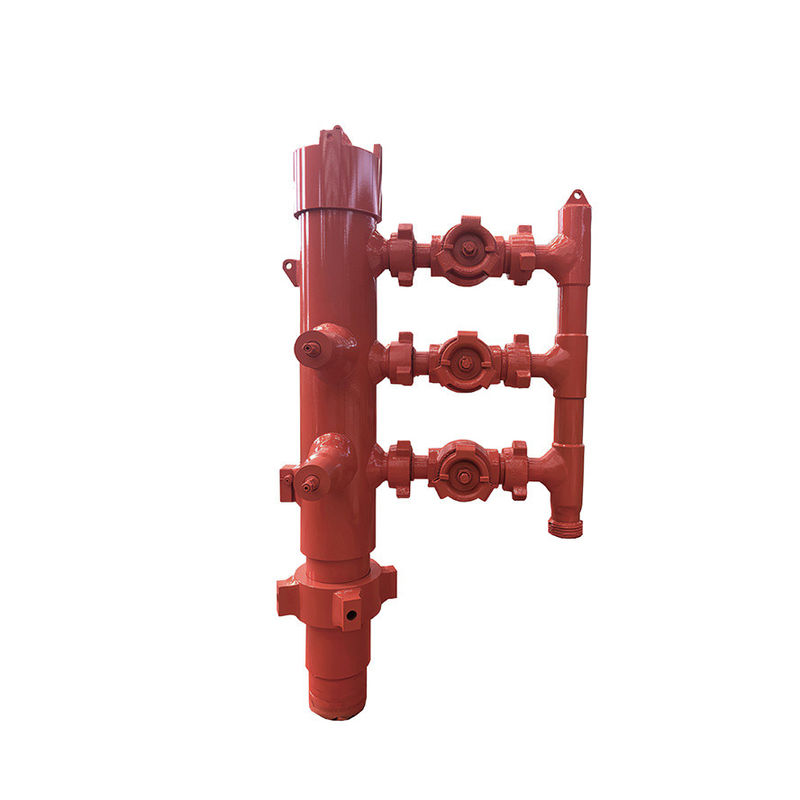 5-1/2 'API Casing LTC Buckle terhubung 35Mpa Tekanan Kerja Double Plug Cementing Kepala