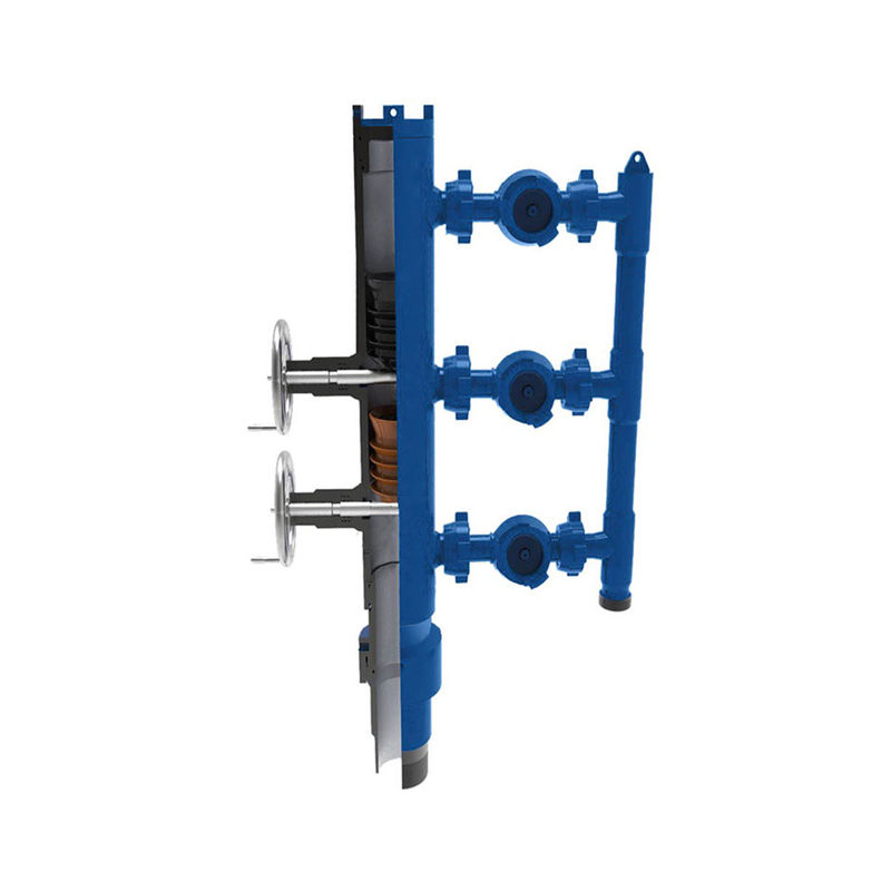 9-5/8' API Casing LTC BTC Buckle terhubung 21Mpa Tekanan Kerja Single Plug Cementing Head With Wooden Packing 635KG