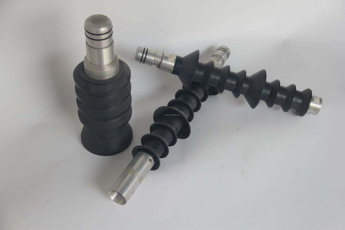 Anti-rotasi Cementing Bottom Plug Oil-Cementing Rubber Plug dengan inti plastik untuk penggunaan pompa lumpur