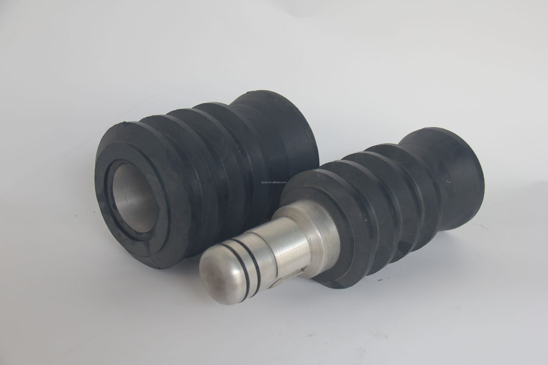Anti-rotasi Cementing Bottom Plug Oil-Cementing Rubber Plug dengan inti plastik untuk penggunaan pompa lumpur