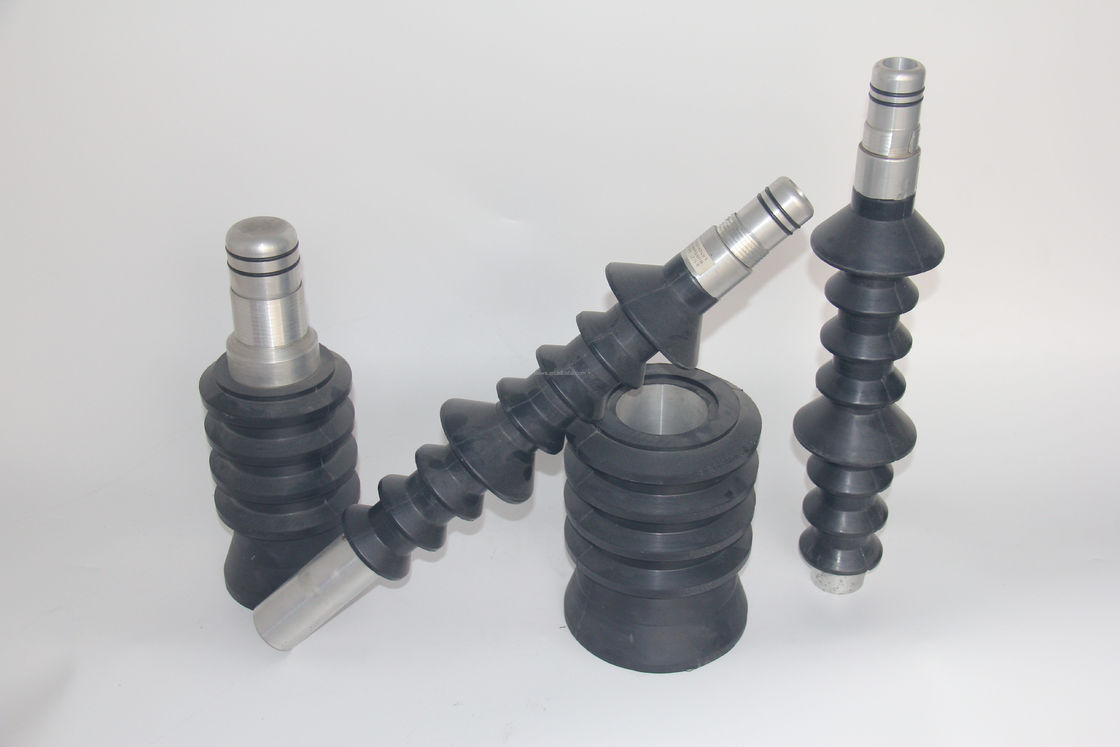 Anti-rotasi Cementing Bottom Plug Oil-Cementing Rubber Plug dengan inti plastik untuk penggunaan pompa lumpur