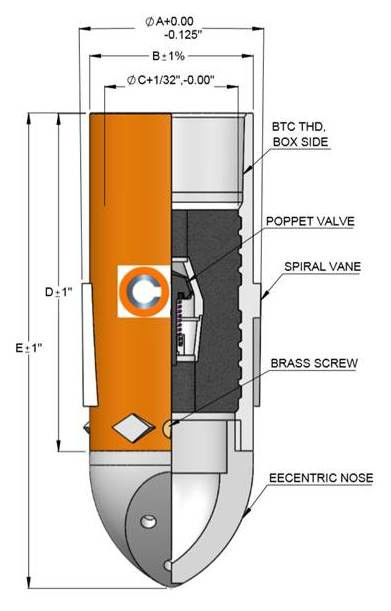 Sepatu Float Plug-in Single Valve untuk Peralatan Semen Lapangan Minyak untuk Produksi Pengeboran Minyak 1 Tahun Jaminan Inti Pompa